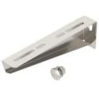 OBO BETTERMANN - Wand- und Stielausleger mit BefestigungsschraubeM10x20 B210mm Edelstahl, rostfrei A4 1.4571 blank, nachbehandelt