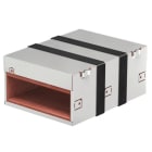 OBO BETTERMANN - Brandschutzbox vierseitig mit intumeszierenden Einlagen 300x223x130 Edelstahl, rostfrei A2 1.4301 blank, nachbehandelt