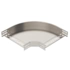 OBO BETTERMANN - Bogen 90° für Kabelrinne, horizontal 60x300 Edelstahl, rostfrei A2 1.4301 blank, nachbehandelt