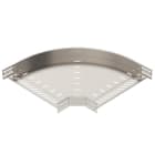 OBO BETTERMANN - Bogen 90° für Kabelrinne, horizontal 60x400 Edelstahl, rostfrei A4 1.4571 blank, nachbehandelt