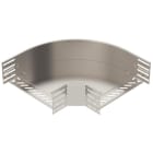 OBO BETTERMANN - Bogen 90° für Kabelrinne, horizontal 110x300 Edelstahl, rostfrei A2 1.4301 blank, nachbehandelt