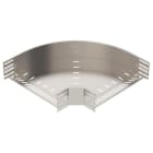 OBO BETTERMANN - Bogen 90° für Kabelrinne, horizontal 110x400 Edelstahl, rostfrei A2 1.4301 blank, nachbehandelt