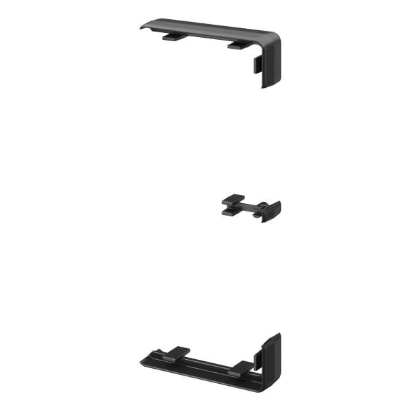OBO BETTERMANN - Stoßstellenabdeckung für Rapid 45-2 100 und 165 168x55x15 tiefschwarz RAL 9005