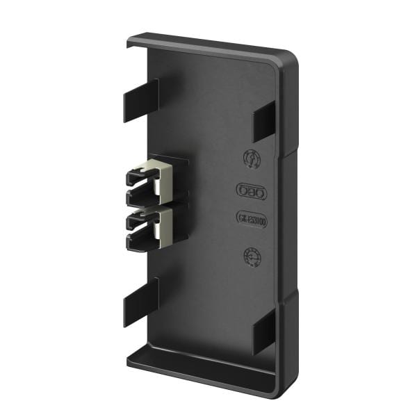 OBO BETTERMANN - Endstück für Rapid 45-2 100 106x56x22 tiefschwarz RAL 9005