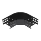 OBO BETTERMANN - Bogen 90° für Kabelrinne, horizontal 60x100 Stahl PES135 - Polyester tiefschwarz 9005