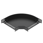OBO BETTERMANN - Bogen 90° für Kabelrinne, horizontal 60x300 Stahl PES135 - Polyester tiefschwarz 9005