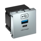 OBO BETTERMANN - USB Ladegerät mit 3.0 A Ladestrom 45x45x42 Polycarbonat alu lackiert