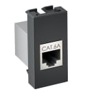 OBO BETTERMANN - Datentechnikträger CAT 6A Buchse-Buchse 1/2 Modul 22,5x45x35 Polycarb schwarzgrau