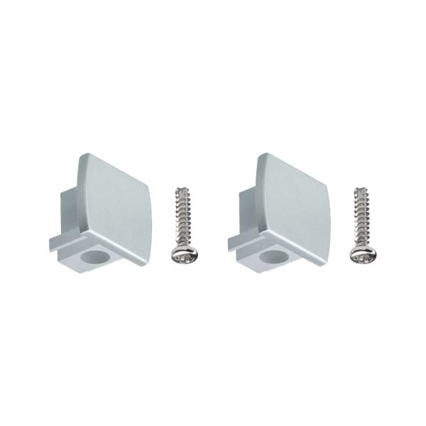 PAULMANN - URail Universal Endcap 2er Pack Chrom matt Kunststoff