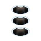 PAULMANN - EBL Set Cole Coin 3StepDim rd starr LED 3x6W 2700K 230V weiss/schwarz matt/Kst