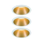 PAULMANN - EBL Set Cole Coin 3StepDim rd starr LED 3x6,5W 2700K 230V weiss/gold matt/Kst