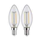PAULMANN - LED Fil 2er Kerzen 250lm E14 2700K klar 2,7W 230V
