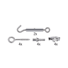PAULMANN - Wire System Light&Easy Spann-Montageset nicht isoliert Chrom Metall