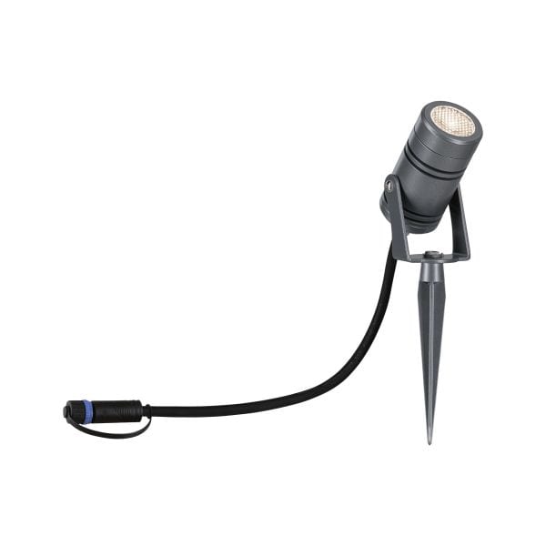 PAULMANN - Outdoor Plug & Shine Spot Radon 11W IP65 24V 3000K Aluminium Grau