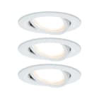 PAULMANN - EBL Set Nova Coin rund schwenkbar LED 3x6W 2700K 230V weiss matt/Alu