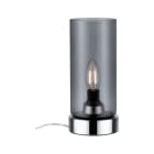 PAULMANN - Pinja Tischleuchte max.1x20W E14 Chrom/Rauchglas geb 230V Metall/Glas