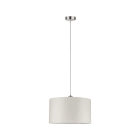 PAULMANN - Tessa Pendelleuchte max.1x60W E27 Creme Eisen gebürstet 230V Metall/Stoff