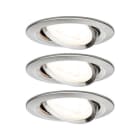 PAULMANN - EBL Set Nova rund schwenkbar LED 3x6,5W 2700K 230V GU10 51mm Eisen geb/Alu