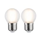 PAULMANN - LED Fil 2er Tropfen 470lm E27 2700K matt 5W 230V