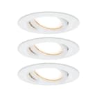 PAULMANN - EBL Set Nova Plus Coin dim IP65 rd schw LED 3x6W 470lm 2700K weiss matt/Alu
