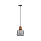 PAULMANN - Neordic Elia Pendelleuchte max1x20W E27 Rauchglas/Kork/schwarz 230V Gl/Kork/Mt