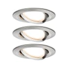 PAULMANN - EBL Set Nova Coin rund schwenkbar LED 3x6W 2700K 230V Eisen geb/Alu