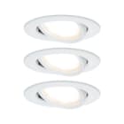 PAULMANN - EBL Set Nova Plus Coin dim rund schwb LED 3x6W 2700K 230V 51mm Ws matt/Alu