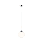 PAULMANN - Globe Pendelleuchte IP44 max 20W E27 Satin/Chrom 230V Glas/Metall