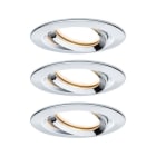 PAULMANN - EBL Set Nova Plus Coin dim IP65 rd schw LED 3x6W 470lm 2700K Chrom/Alu