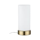 PAULMANN - Pinja Tischleuchte max.1x20W E14 weiss/Messing geb 230V Metall/Glas