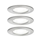 PAULMANN - EBL Set Nova rund starr LED IP44 3x6,5W 4000K 230V GU10 51mm Eisen geb/Alu Zink
