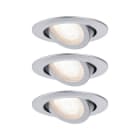 PAULMANN - EBL Set 3-stepdim schwenkbar LED 3x4,8W 3000K 230V chrom matt/Kst