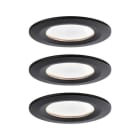 PAULMANN - EBL Nova Coin rund starr LED 3x6W 2700K 230V Schwarz matt/Alu