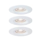 PAULMANN - EBL Nova mini Coin rund starr IP44 LED 3x4W 310lm weiss matt/Alu