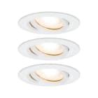 PAULMANN - EBL Set Nova Plus IP65 schwenkbar LED 3x 7W 230V GU10 51mm weiss matt/Alu Zink