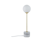 PAULMANN - Neordic Moa Tischleuchte max.1x10W G9 weiss/Gold matt 230V Glas/Marmor/Metall