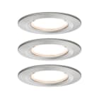 PAULMANN - EBL Set Nova Coin rund starr LED 3x6W 2700K 230V Eisen geb/Alu