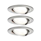 PAULMANN - EBL Set Nova rd schw LED 3stepdim 3x6,5 W 230V GU10 51mm Eisen geb/Alu