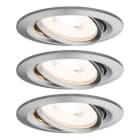 PAULMANN - Premium EBL Set Reflector Coin rd schwb. dimmbar LED 3x6,3W 230V Eisen geb/Alu