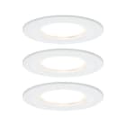 PAULMANN - EBL Set Nova Coin 3-stepdim rd starr LED 3x6W 2700K 230V weiss matt/Alu