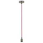 PAULMANN - Neordic Eldar Pendelleuchte max1x60W E27 Rot/Nickel geb 230V Metall
