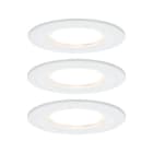PAULMANN - EBL Set Nova Plus Coin rund starr LED 3x 6W 2700K 230V 51mm Ws matt/Alu