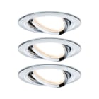 PAULMANN - EBL Set Nova Coin rund schwenkbar LED 3x6W 2700K 230V Chrom/Alu