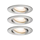 PAULMANN - EBL Set Nova Plus IP65 schwenkbar LED 3x 7W 230V GU10 51mm Eisen geb/Alu Zink