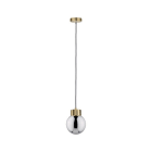 PAULMANN - Neordic Linja Pendelleuchte max1x20W E27 Rauchglas/Mess geb 230V Spiegel/Glas/Mt