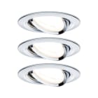 PAULMANN - EBL Set Nova rund schwenkbar LED 3x6,5W 2700K 230V GU10 51mm Chrom/Alu