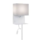 PAULMANN - WallCeiling Merani WL LED max 1x40W/2,5W E27 Grau/weiss 230V Stoff/Metall