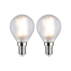 PAULMANN - LED Fil 2er Tropfen 470lm E14 2700K matt 4,5W 230W