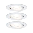 PAULMANN - EBL Set Nova rd schw LED 3stepdim 3x6,5W 230V GU10 51mm weiss matt/Alu