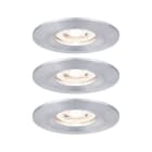 PAULMANN - EBL Nova mini Coin rund starr IP44 LED 3x4W 310lm Alu gedreht/Alu